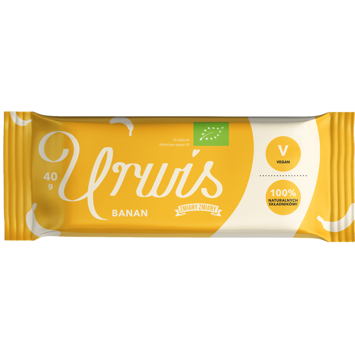 Baton Daktylowy z Bananami Urwis Bezglutenowy BIO 40 g - Zmiany Zmiany