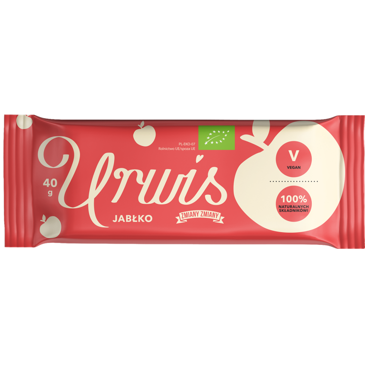 Baton Jablkowy Urwis z Rodzynkami Bezglutenowy BIO 40 g - Zmiany Zmian