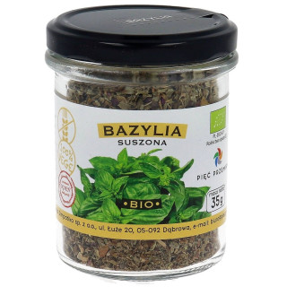 Bazylia Suszona Bezglutenowa BIO 35 g - Pięć Przemian - Ekochatka