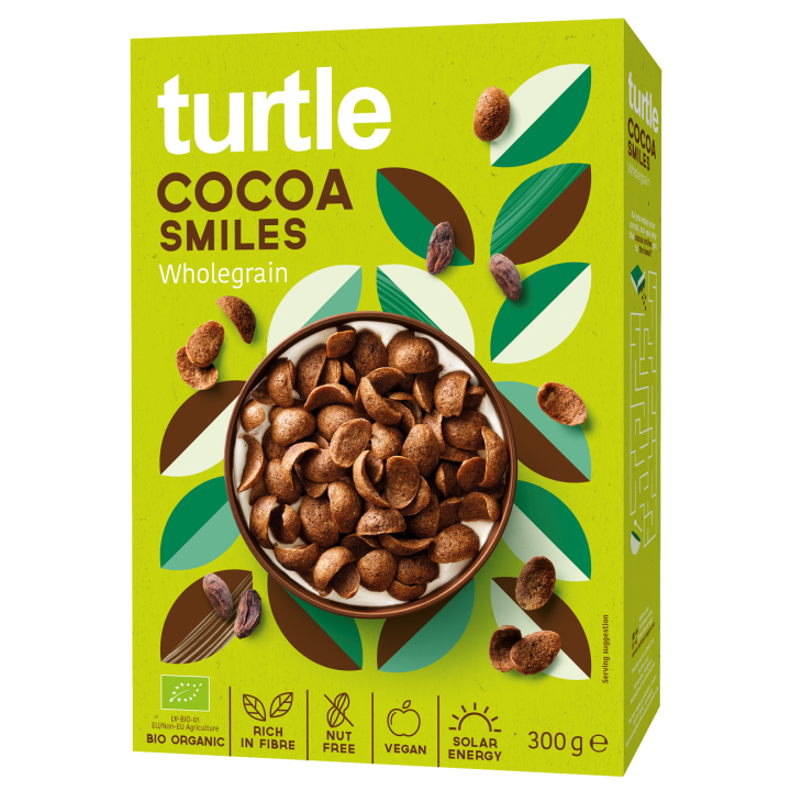 Muszelki Kakaowe Pelnoziarniste BIO 300 g - Turtle - Ekochatka