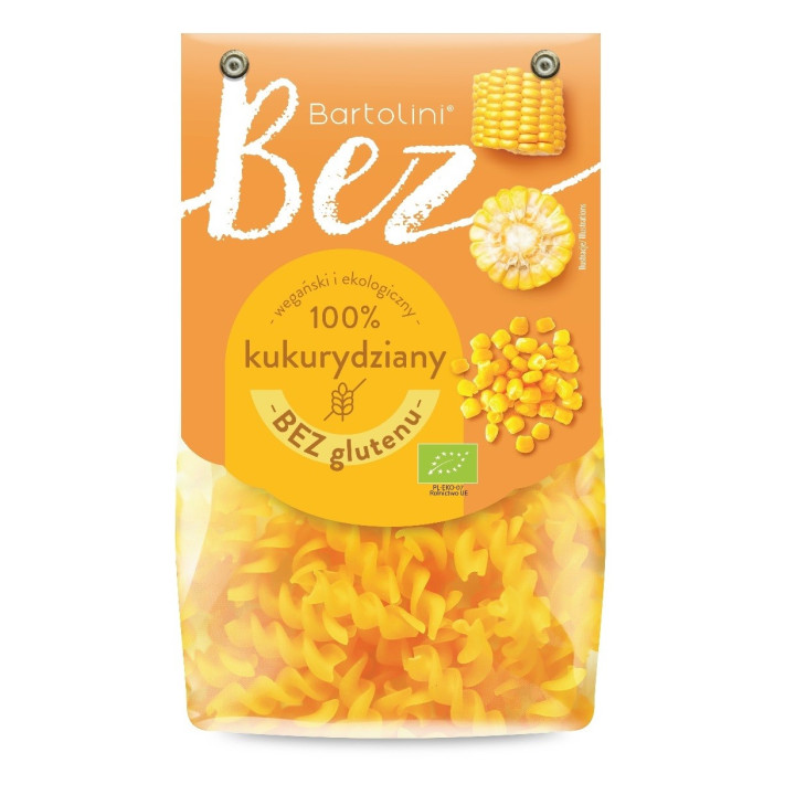 Makaron Kukurydziany Świderki Bezglutenowy BIO 250 g - Bartolini - Eko