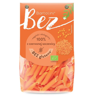 Makaron Penne z Soczewicy Czerwonej Bezglutenowy BIO 250 g - Bartolini