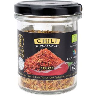 Płatki Chili Bezglutenowe BIO 60 g - Pięć Przemian - Ekochatka