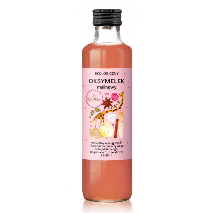 Oksymelek Malinowy Dla Bąbelków BIO 250 ml - Delikatna - Ekochatka