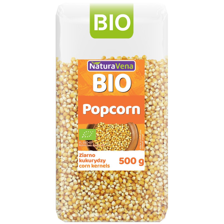 Popcorn Ziarno Kukurydzy BIO 500 g - Naturavena - Ekochatka