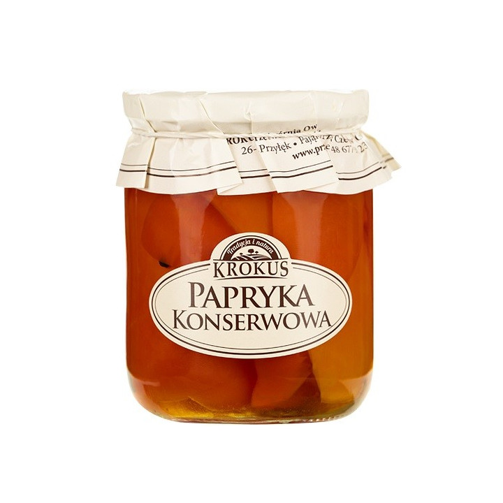 Papryka Konserwowa Bezglutenowa 480 g - Krokus - Ekochatka