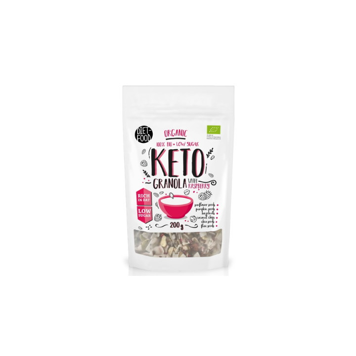 Granola Malinowa BIO 200 g - Diet-Food - Ekochatka