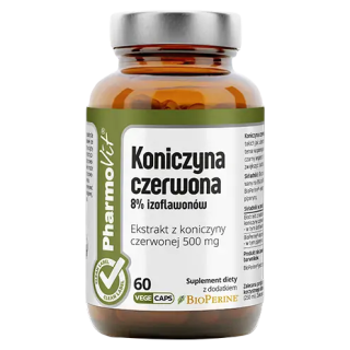 Koniczyna Czerwona Ekstrakt 500 mg Bezglutenowy 60 Kapsułek - Pharmovi