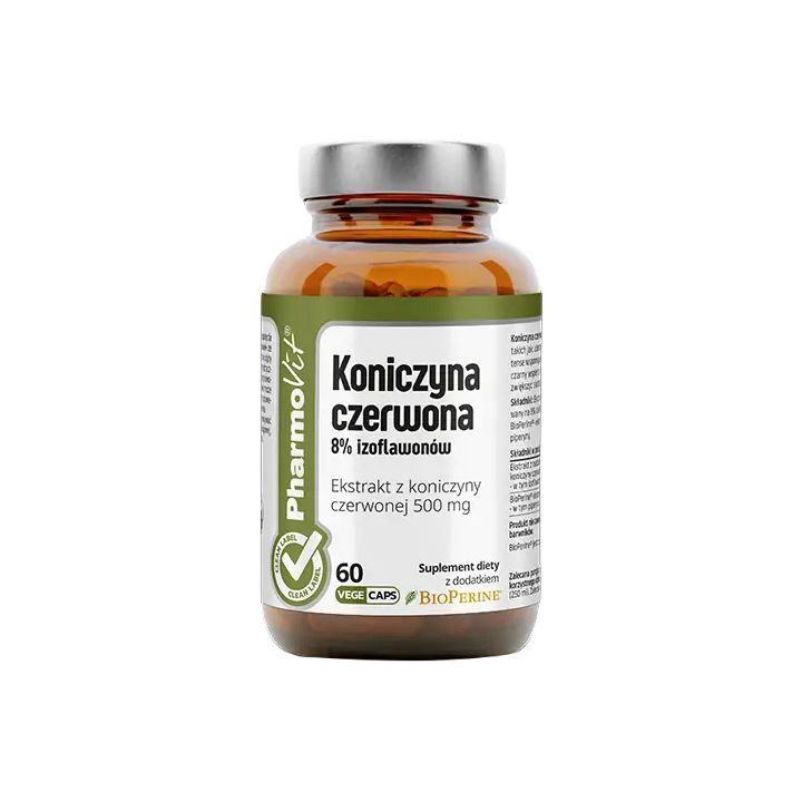Koniczyna Czerwona Ekstrakt 500 mg Bezglutenowy 60 Kapsułek - Pharmovi