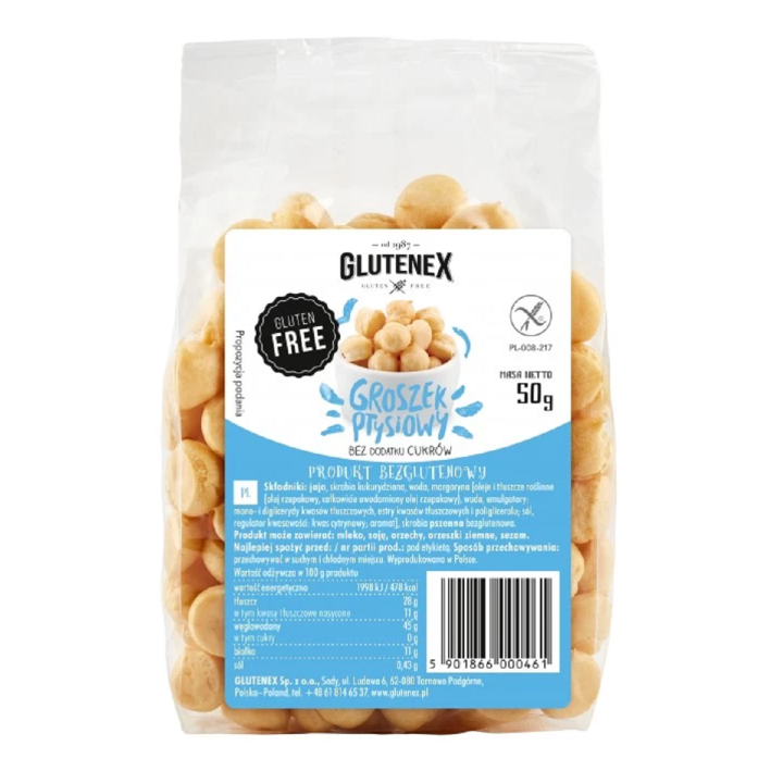 Groszek Ptysiowy Bezglutenowy 50 g - Glutenex - Ekochatka