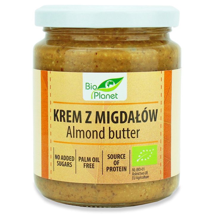 Krem z Prażonych Migdałów BIO 250 g - Bio Planet - Ekochatka