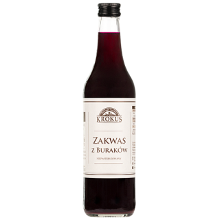 Zakwas z Burakow Niepasteryzowany Bezglutenowy 500 ml - Krokus - Ekoch