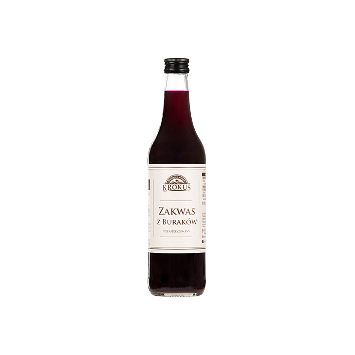 Zakwas z Burakow Niepasteryzowany Bezglutenowy 500 ml - Krokus - Ekoch