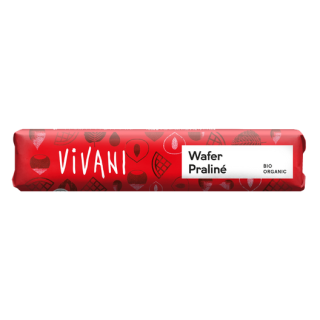 Baton Czekoladowy z Nadzieniem Pralinowym i Wafelkami BIO 40 g - Vivan