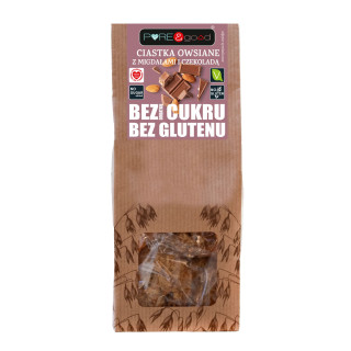 Ciastka Owsiane z Migdałami i Czekoladą Bezglutenowe 150 g - Pure&Good