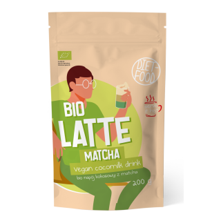 Latte Matcha Instant Napój Kokosowy z Matchą BIO 200 g - Diet-Food - E