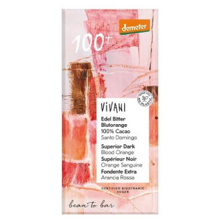 Tabliczka Kakaowa Czerwona Pomarańcza Demeter BIO 90 g - Vivani - Ekoc