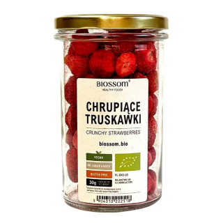 Truskawki Liofilizowane Chrupiące Bezglutenowe BIO 30 g - Biossom - Ek