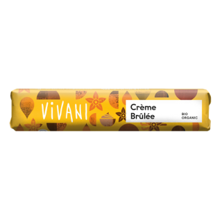 Baton Mleczna Czekolada z Nadzieniem Krem Brulee BIO 40 g - Vivani - E