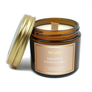 Świeca Sojowa Zapachowa Drzewo Sandałowe Drewniany Knot 120 ml - Your 