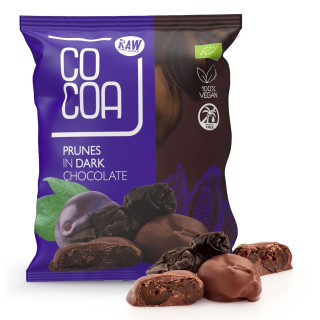Śliwki Kalifornijskie w Czekoladzie Ciemnej BIO 70 g - Cocoa - Ekochat