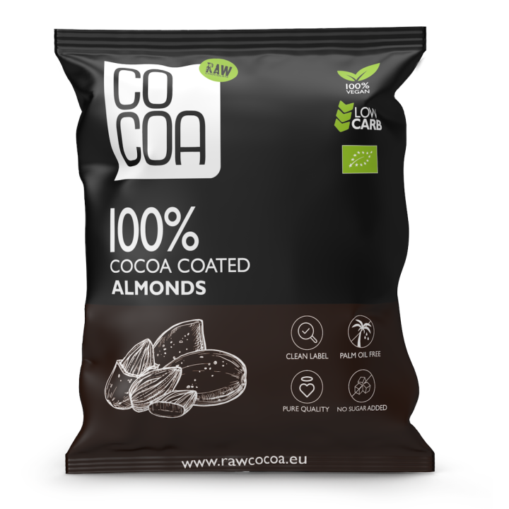 Migdały w Kakao bez Cukru BIO 70 g - Cocoa - Ekochatka