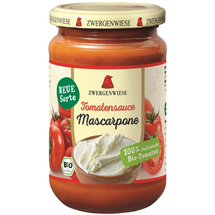 Sos Pomidorowy z Mascarpone Bezglutenowy BIO 340 ml - Zwergenwiese - E