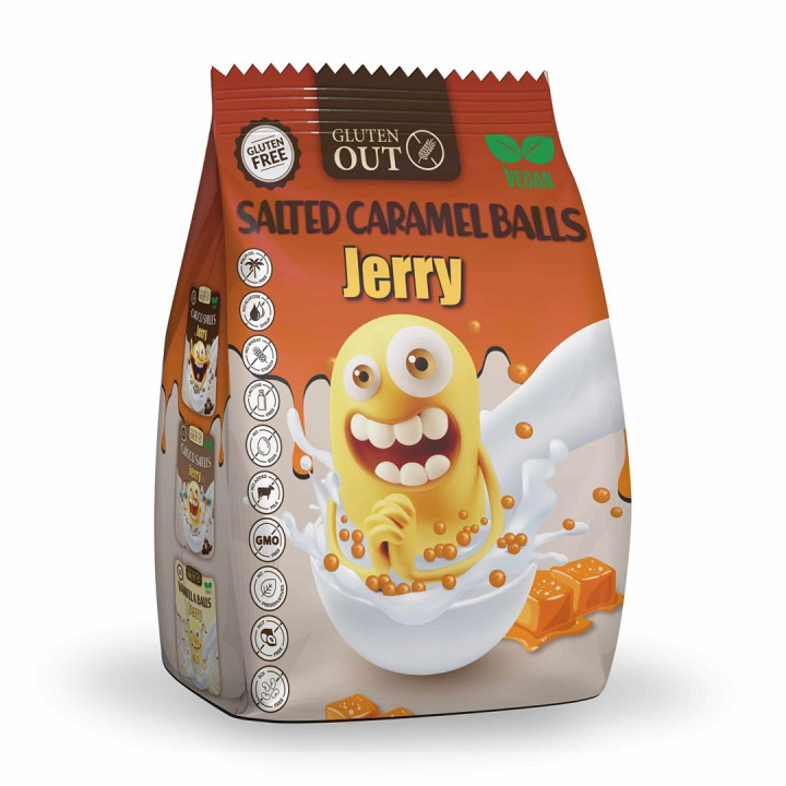 Kulki Zbożowe o Smaku Karmelowym Bezglutenowe 375 g - Jerry Gluten Out
