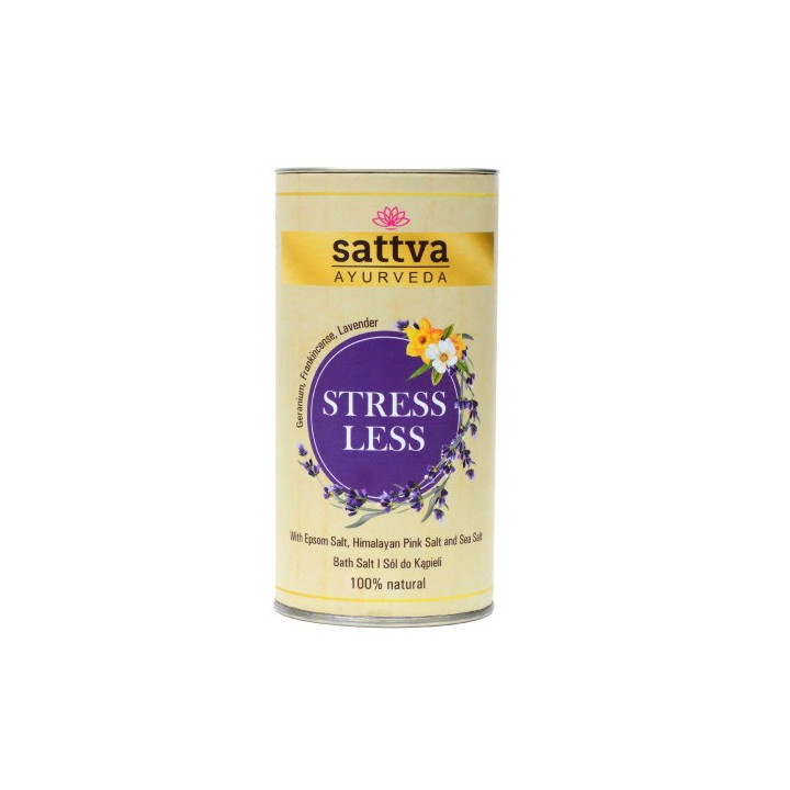 Sól do Kąpieli Relaksująca Stress Less z Lawendą 300 g - Sattva - Ekoc
