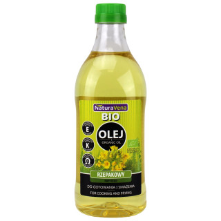 Olej Rzepakowy do Gotowania i Smazenia Omega-3 BIO 1 l - Naturavena - 
