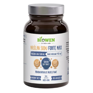 Maślan Sodu Forte MAX 580 mg Bezglutenowy 100 Kapsułek - Biowen - Ekoc