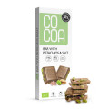 Tabliczka Biała z Pistacjami i Solą Himalajską BIO 40 g - Cocoa