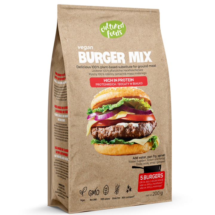 Roślinny Zamiennik Mięsa Mielonego na Burgery Bezglutenowy 200 g - Cul
