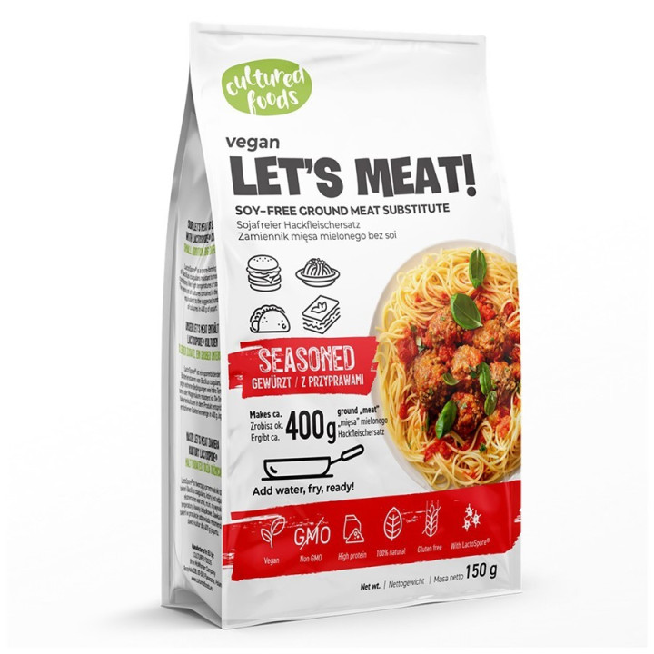 Roślinne Mięso Mielone z Przyprawami Bezglutenowe 150 g - Cultured Foo