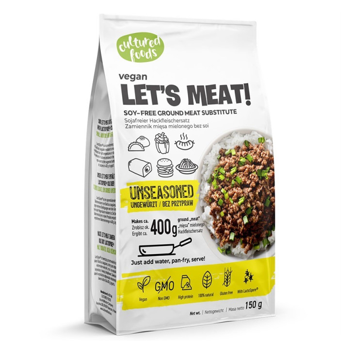 Roślinne Mięso Mielone Naturalne Bezglutenowe 150 g - Cultured Foods -