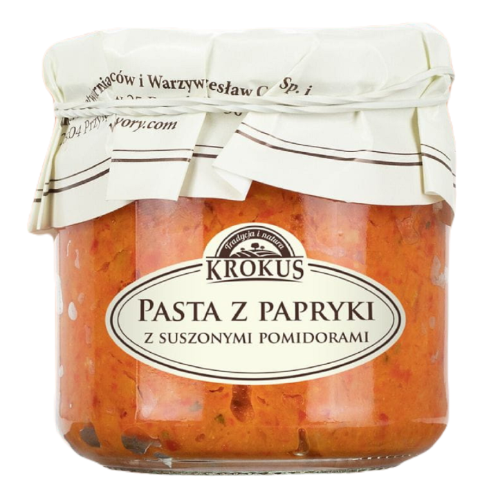 Pasta z Papryki z Suszonymi Pomidorami Bezglutenowa 180 g - Krokus - E