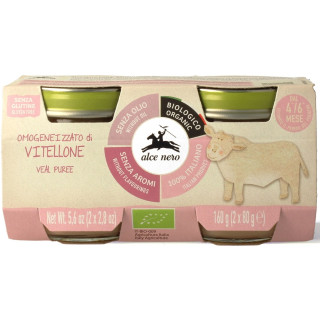 Cielęcina dla Niemowląt od 4 Miesiąca BIO Bezglutenowa 2x80 g - Alce N