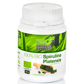 Spirulina Platensis 250 mg BIO 1200 Tabletek - Bio Organic Foods - Eko