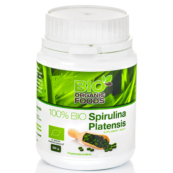 Spirulina Platensis 250 mg BIO 1200 Tabletek - Bio Organic Foods - Eko