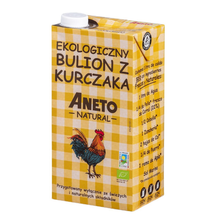 Bulion Drobiowy Bezglutenowy BIO 1 l - Aneto - Ekochatka