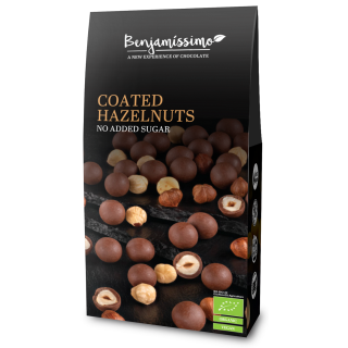 Orzechy Laskowe w Czekoladzie Pralinowej Bezglutenowe BIO 60 g - Benja