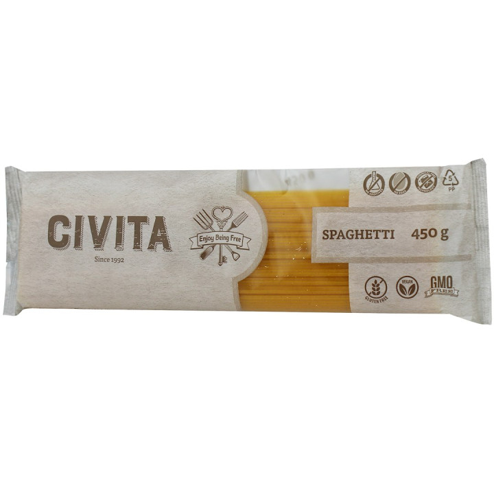 Makaron Kukurydziany Spaghetti Bezglutenowy 450 g - Civita - Ekochatka