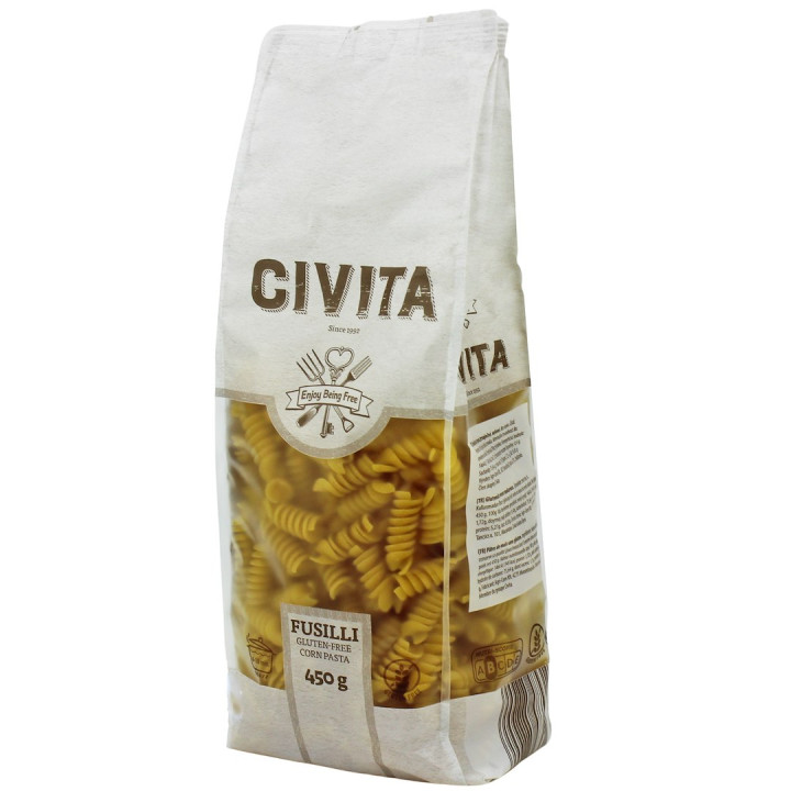 Makaron Kukurydziany Świderki Bezglutenowy 450 g - Civita - Ekochatka