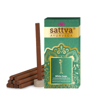 Kadzidełka Biała Szałwia Słupkowe Indyjskie 10 szt. 20 g - Sattva - Ek