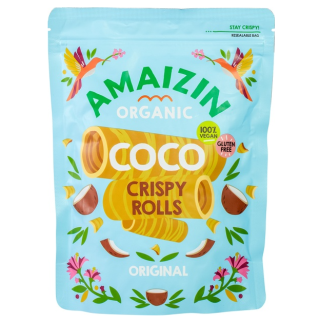 Rurki Waflowe Kokosowe Bezglutenowe BIO 140 g - Amaizin - Ekochatka
