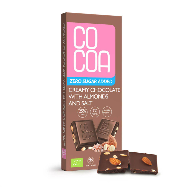 Czekolada Creamy z Migdałami i Solą BIO 40 g - Cocoa - Ekochatka