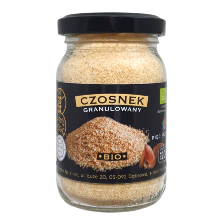 Czosnek Granulowany Bezglutenowy BIO 120 g - Pięć Przemian - Ekochatka