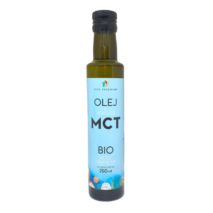 Olej Kokosowy MCT Bezglutenowy BIO 250 ml - Pięć Przemian - Ekochatka