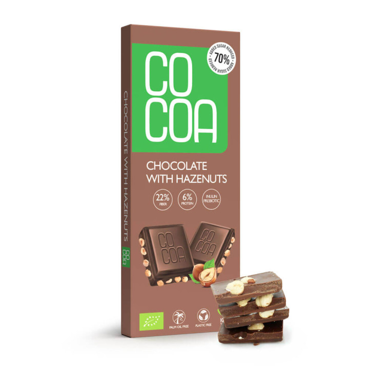Czekolada z Orzechami Laskowymi BIO 40 g - Cocoa - Ekochatka
