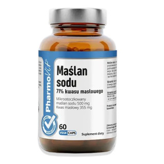 Maślan Sodu 500 mg Mikrootoczkowany Bezglutenowy 60 Kapsułek - Pharmov
